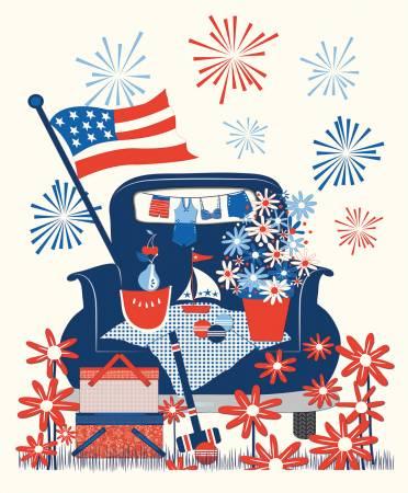 [30546] Red White And Bang 36in X 43.5in Panel
