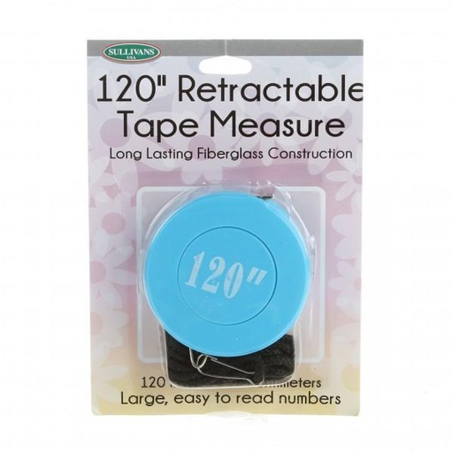 [19298] Sullivans Retractable Tape Measure 120" - Blue (19298)