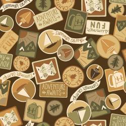 [28201] RJ1603-BA2 Camping Crew - Patches - Bark Fabric (28201)