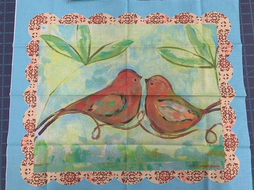 [34271] Serious Whimsey - Orange Birds Block 21"x18" (34271) #6
