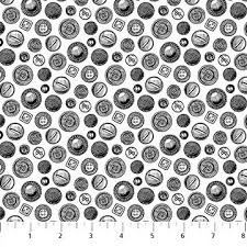 [29484] SEWING IS MY HAPPY PLACE WHITE/BLACK 24222-10 (29484)