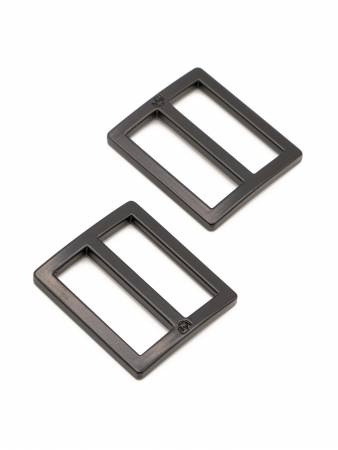 [33490] byAnnie Slider Widemouth Flat 1in Black Metal Set of Two  (33490)