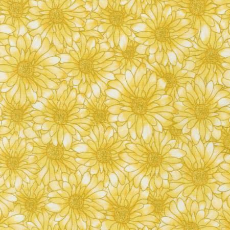 [30630] Sunflowers Ivory w/Metallic (30630)