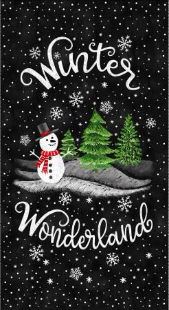 [32194] Black Winter Wonderland Panel 23" x 43" #97
