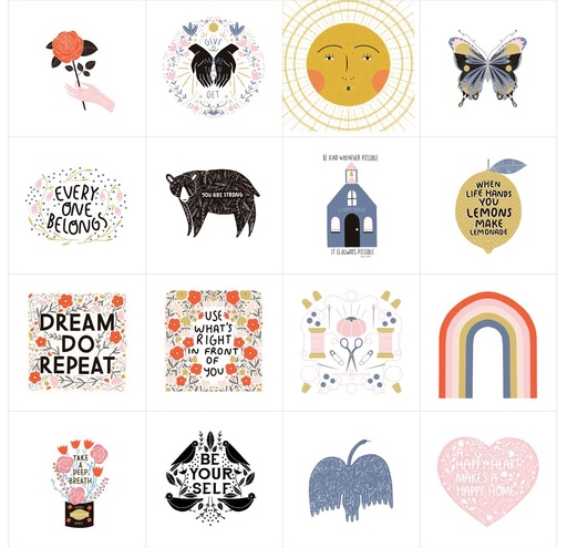 [28992] Words To Live By Multi Panel 44"x44" #54