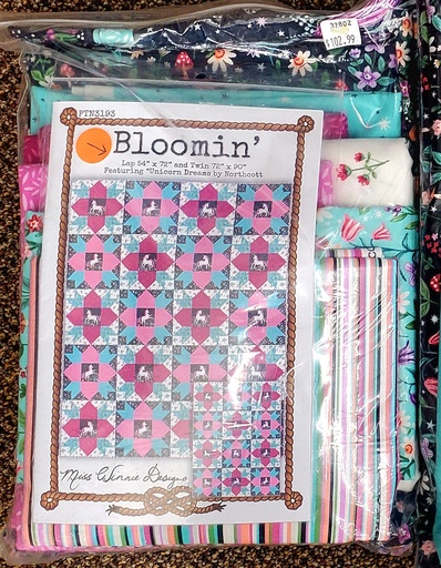 [32802] Bloomin' Quilt Kit - Unicorn Dreams 54"x72"