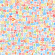 [34278] Blue/Multi Numbers Flannel (34278)