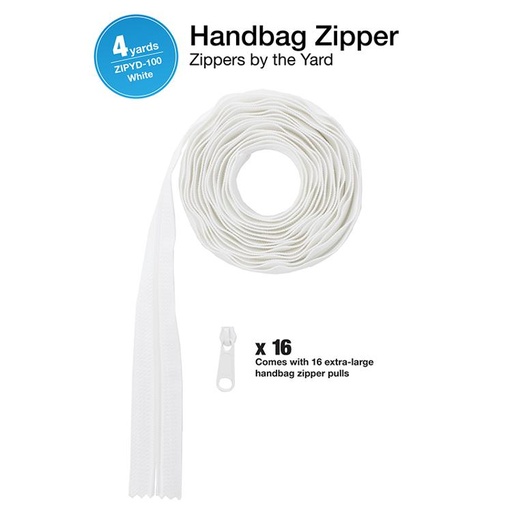 [34484] Zippers by the Yard white (34484)
