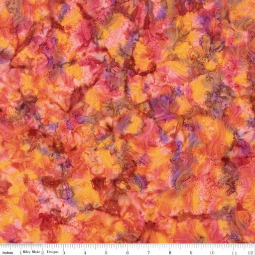 [34963] Expressions Batiks Elementals Color Play Mottled Marmalade Splash (34963)