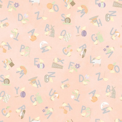 [35046] Little Chicks Flannel -Peach (35046)