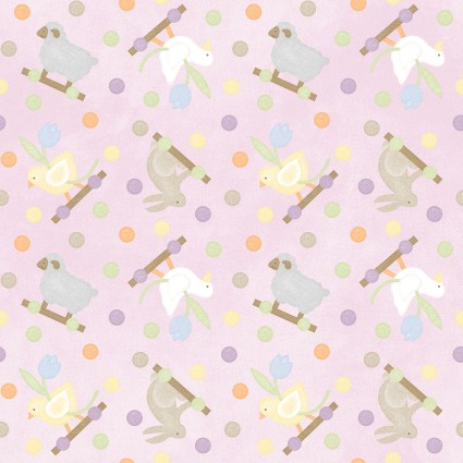 [35049] Little Chicks Flannel - Purple (35049)