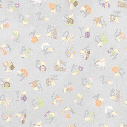 [35050] Little Chicks Flannel -Grey (35050)