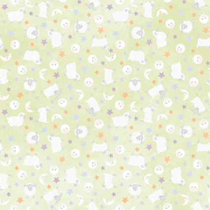 [35052] Little Chicks Flannel - Green (35052)