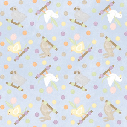[35057] Little Chicks Flannel -Blue (35057)