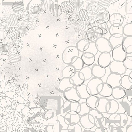 [35145] COLLAGE - Cream - 108" wide backing (35145)