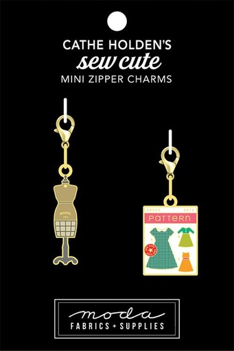[35245] Mini Pattern Zipper Pull 2ct CH118 Moda #1 (35245)