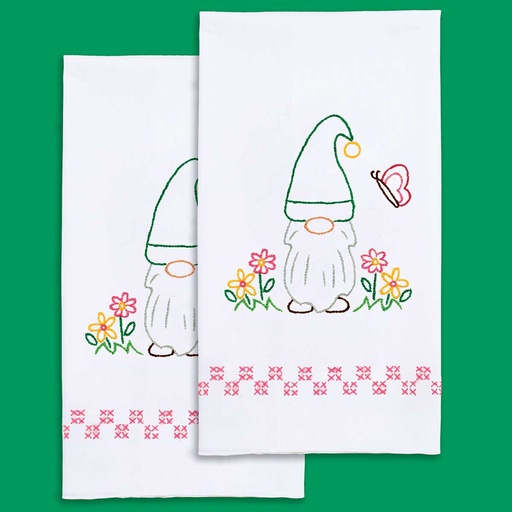 [35286] Gnomes Decorative Hand Towels (35286) 2PK
