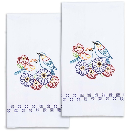 [35287] 2 Birds Decorative Hand Towels 2 PK (35287)