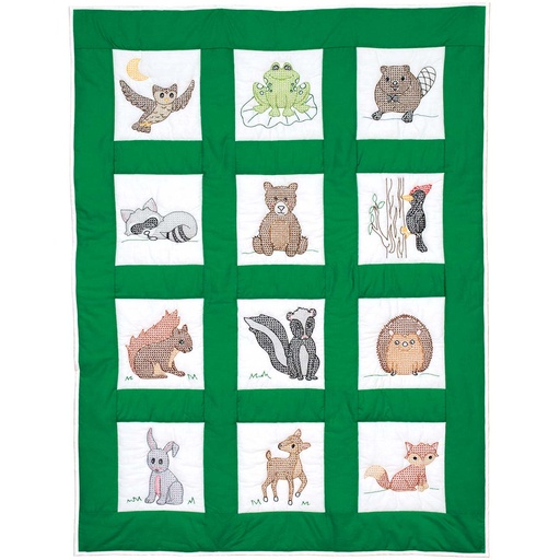 [35293] Woodland Animals Nursery Quilt Blocks 9x9 (35293)