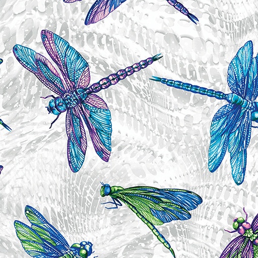 [35392] On Dragonfly Wings - Large Dragonfly Grey (35392)