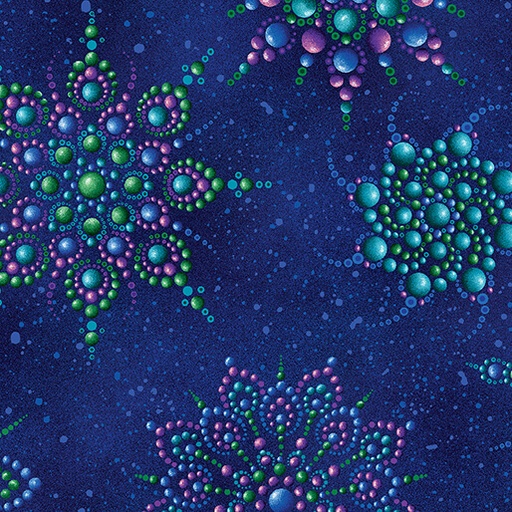 [35400] On Dragonfly Wings - Beaded Medallion Dark Blue (35400)