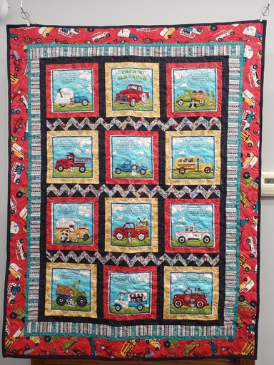 [35603] PaPa's Old Truck finished quilt 38 x 50 (35603)