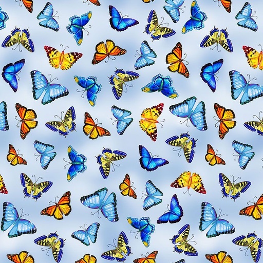 [35626] Faith - TOSSED BUTTERFLIES DONA-CD3439  SKY (35626)