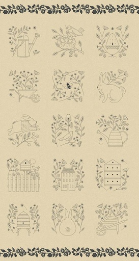 [35754] Bloom & Grow Linen panel 7055 11 (35754)