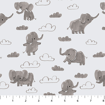 [35886] Lucky Day Flannel Elephants F90966-90 (35886)