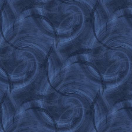 [36208] Navy Quasi Circle Texture Flannel 108in Wideback (36208)