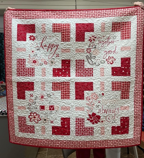 [36223] I Love Us finished quilt 39 x 39 (36223)