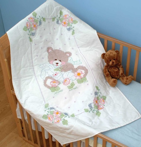 [36272] Jack Dempsey Bear & Bunny Quilt top #4060-43 40"x60" (36272)