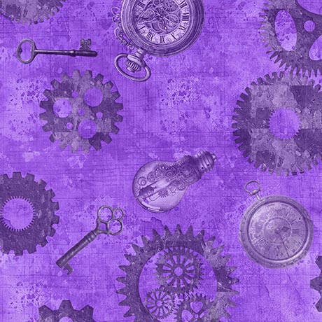 [36276] Steampunk Halloween 3 Gears Purple (36276)
