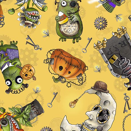 [36281] Steampunk Halloween 3 Character Toss yellow (36281)