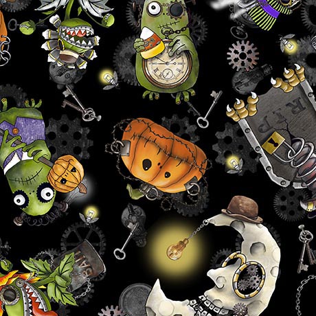 [36288] Steampunk Halloween 3 Character Toss Black (36288)