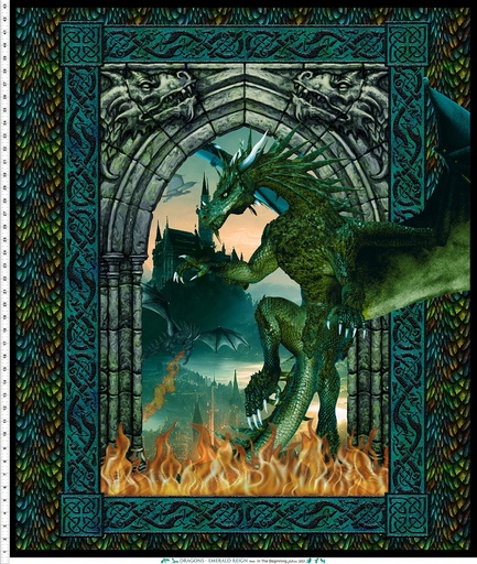 [36325] Dragons - Emerald Reign Lg Panel 36"x44" 20DRG-1 (36325)