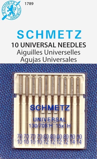 [36470] Schmetz Universal Needles 1789, Asst sizes, 10 pc  (36470)