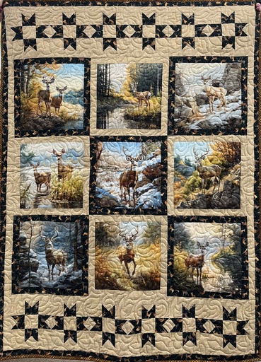 [36646] Marquee Finished Quilt with Buck Wild fabric 40" x 54" (36646)