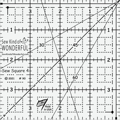 [36735] Sew Kind of Wonderful Sew Square 4 Ruler (36735)