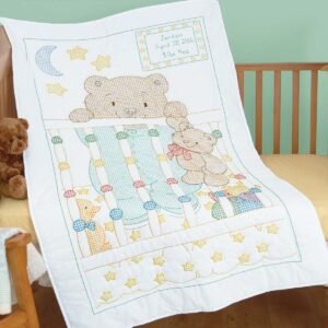 [36782] Jack Dempsey Peek-A-Boo Teddy Quilt Top #4060-457 40"x60" (36782)