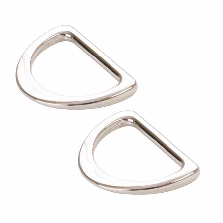 [36809] D Ring 1in Nickel Flat Set of Two ByAnnie (36809)