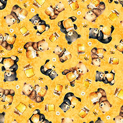 [36854] BUZZ, BUZZ, BUZZ - BEARS & HONEY ORANGE 2600-31702-O (36854)