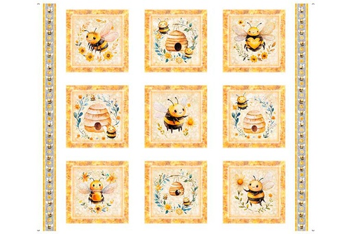 [36862] Buzz Buzz Buzz Bees and Hives Picture Patch 36-inch by 42-inch (36862)