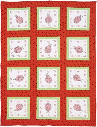 [36957] Jack Dempsey Ladybugs 9" Quilt Blocks #737-468 (36957)