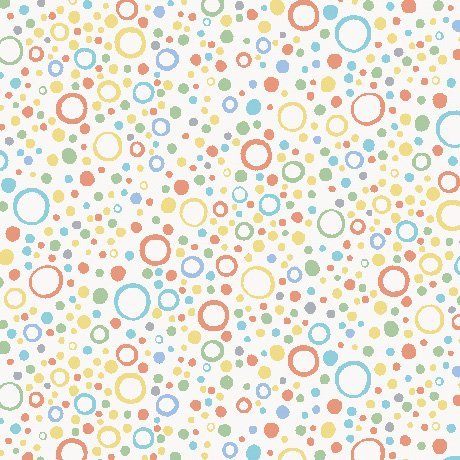 [37023] QT Fabrics Little Squirt Flannel Bubbles Lt Cream (37023)