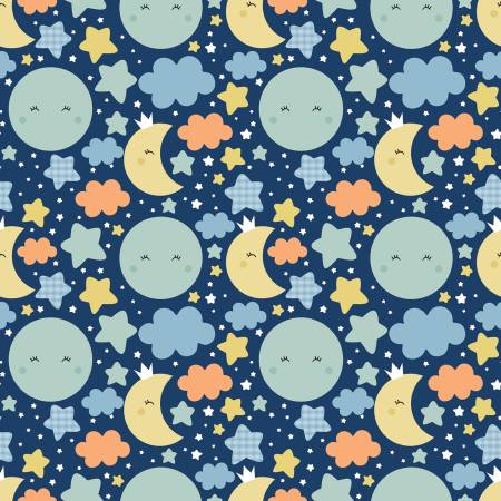 [37143] Love You To The Moon Flannel Nighttime Navy F18270 (37143)
