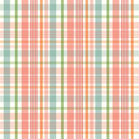 [37149] Love You to the Moon Flannel Plaid Multi Coral/Sage F18271 (37149)