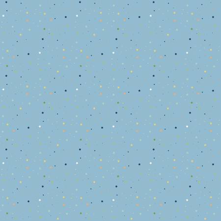 [37158] Love You to the Moon Flannel Stars Blue F18276 (37158)
