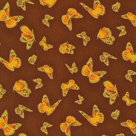 [30644] Butterflies Brown w/Metallic (30644)