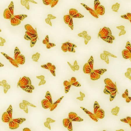 [30649] Butterflies Ivory w/Metallic (30649)